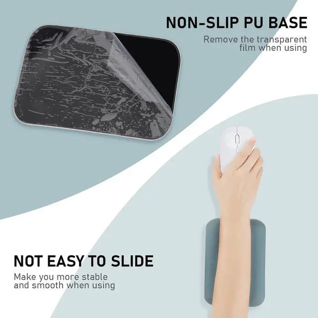 Alt view image 5 of 7 - Elbow Rest Pads for Desk Green Ergonomic Wrist Rest Pad Arm Rest Pads with Memory Foam & Non-Slip Base Armrest Cushion Support Pad Relieve Elbow and Wrist Pain for Computer Office 2 Packs