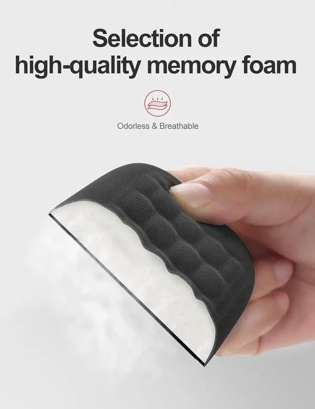 Alt view image 5 of 7 - VAYDEER Wrist Rest Set Keyboard and Mouse Wrist Rest Ergonomic Gel Pad for Desk Memory Foam Support for Office Gaming Computer Laptop Mac - Black