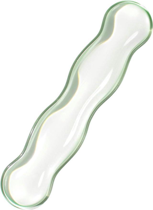 Main image of Clear Gel Keyboard Wrist Rest Green Silicone Keyboard Wrist Rest Cute Ergonomic Wrist Rest for Keyboard 60%/75% (Green-Long)