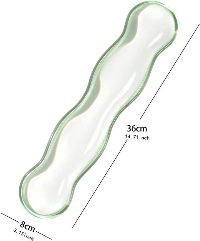 Alt view image 6 of 7 - Clear Gel Keyboard Wrist Rest Green Silicone Keyboard Wrist Rest Cute Ergonomic Wrist Rest for Keyboard 60%/75% (Green-Long)