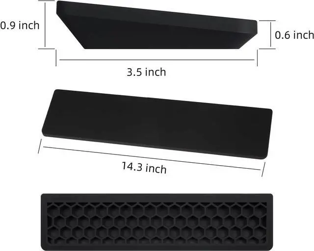 Alt view image 2 of 7 - Mechanical Keyboard Silicone Wrist Rest Keyboard Rest Wrist Guard with Column Hand Rests (Black 80%)