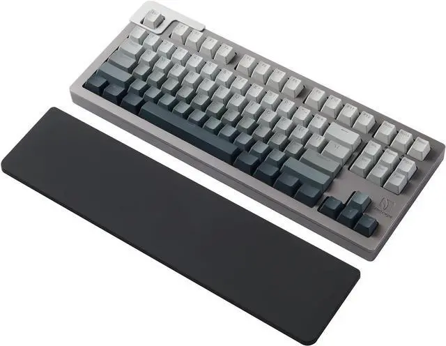 Alt view image 4 of 7 - Mechanical Keyboard Silicone Wrist Rest Keyboard Rest Wrist Guard with Column Hand Rests (Black 80%)