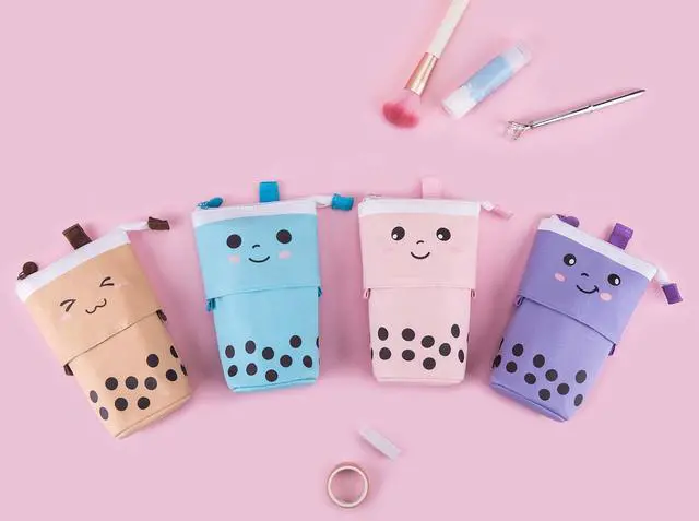 Alt view image 6 of 6 - Telescopic Pencil Bag Pen Holder Pop Up Stationery Case, Stand-up Retractable Transformer Bag Standing Organizer, Great for Christmas Holiday New Year Office Bag