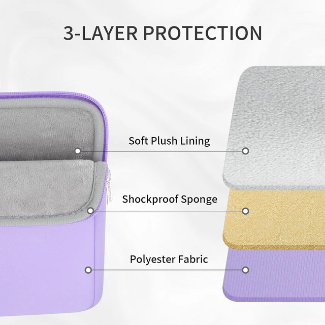 Alt view image 3 of 7 - RAINYEAR Laptop Sleeve Case 13.3 Inch Portable Case with Pocket Purple
