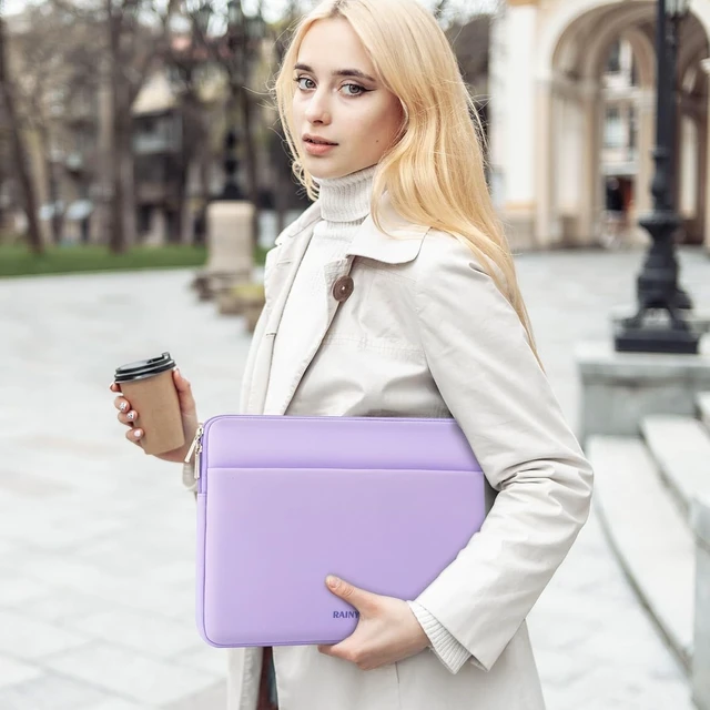 Alt view image 7 of 7 - RAINYEAR Laptop Sleeve Case 13.3 Inch Portable Case with Pocket Purple