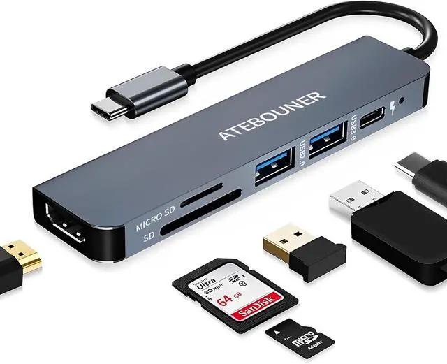 Main image of MacBook USB-C Hub Adapter - Multiport Docking Station With HDMI for MacBook Pro and Thunderbolt Devices