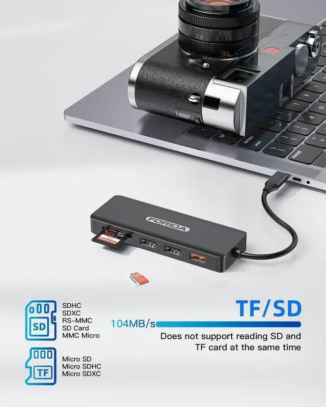 Alt view image 5 of 7 - USB C Hub 7 Ports USB C MultiPort Adapter for MacBook Pro/Air Type C to HDMI Dongle with 4K HDMI 1 USB 3.2 Up to 10Gbps 2 USB 2.0 100W PD SD/TF for iPhone 15/16 and Other Type C Devices