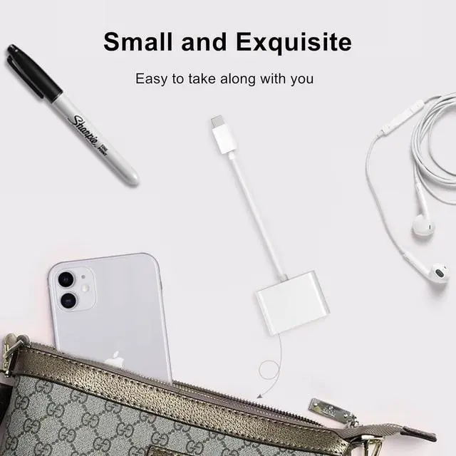 Alt view image 4 of 7 - USB C to HDMI Adapter for iPhone 15/16 to TV Type C to HDMI Adapter with 100W Fast Charging and 4K@60Hz Compatible with iPhone15 iPhone16 MacBook Ipad