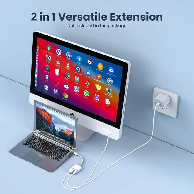 Alt view image 4 of 7 - USB C to HDTV Digital AV Adapter with 4K@60Hz HD Video & Audio Output 100W Fast Charge Compatible for iPhone 15/16 Pro/Max MacBook Pro/Air 2023 iPad Pro