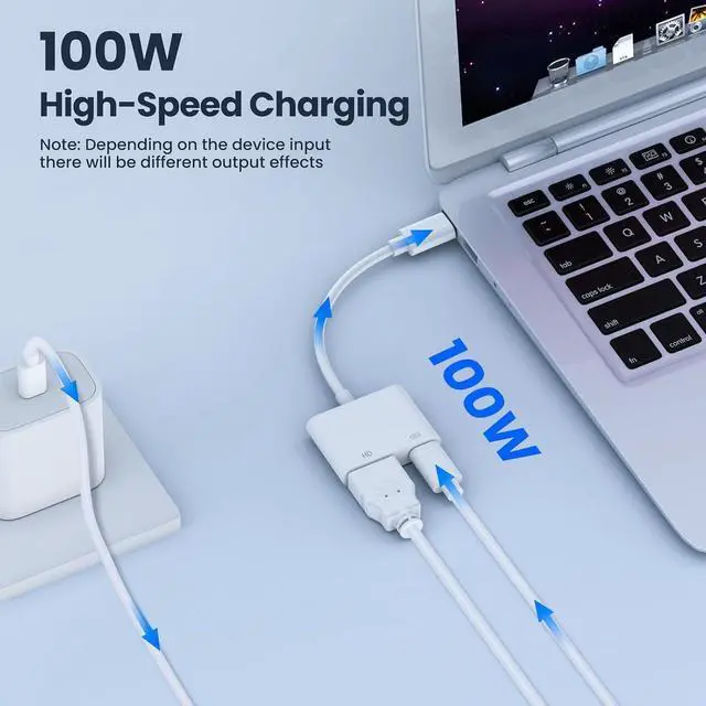 Alt view image 5 of 7 - USB C to HDTV Digital AV Adapter with 4K@60Hz HD Video & Audio Output 100W Fast Charge Compatible for iPhone 15/16 Pro/Max MacBook Pro/Air 2023 iPad Pro