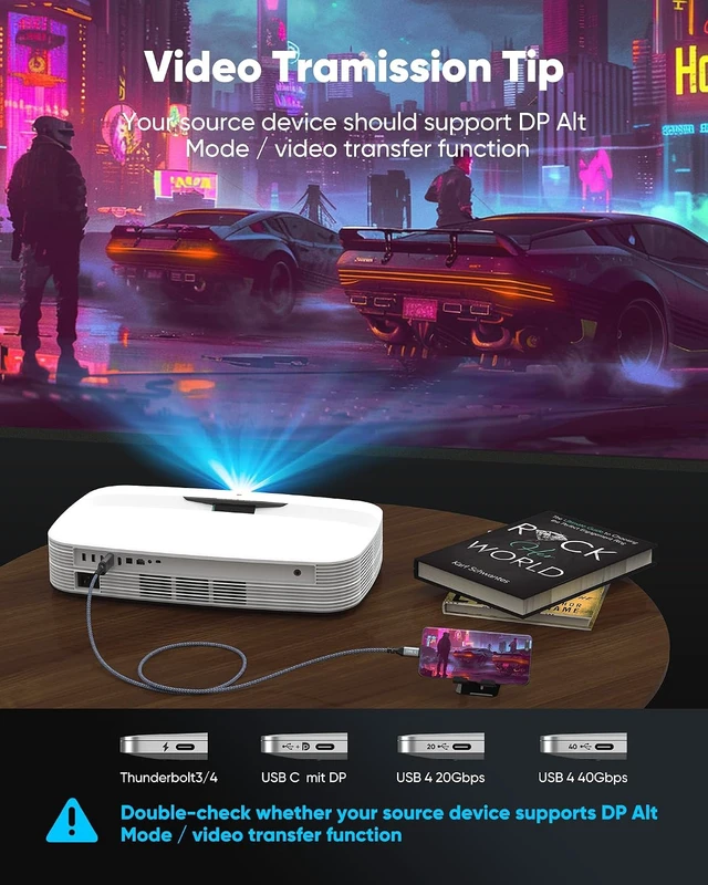 Alt view image 2 of 7 - USB C to HDMI Cable @60Hz, USB-C (4K HDMI) 3 FT