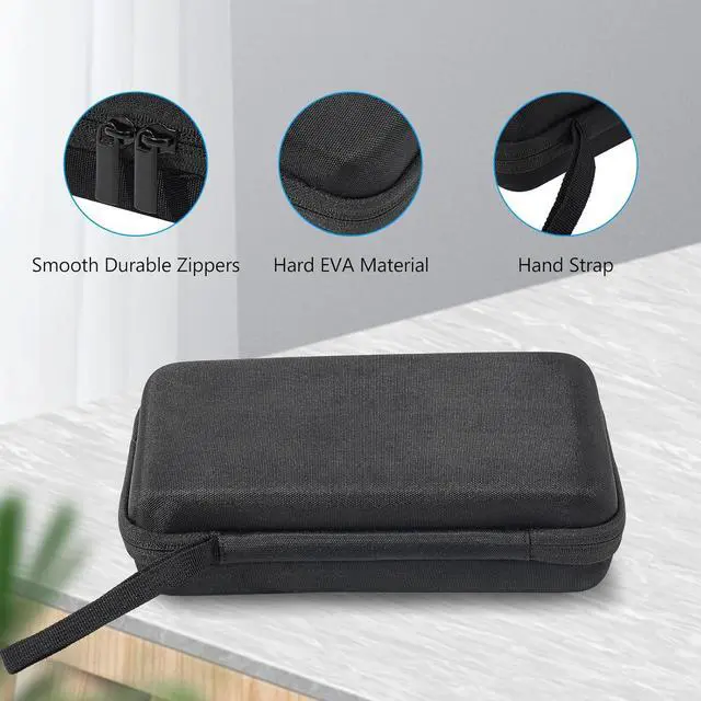 Alt view image 4 of 6 - Large Hard Travel Electronic Organizer Case for MacBook Power Adapter Chargers Cables Tech Organizer Hard Drive USB Flash Disk SD Card Portable Electronics Accessories Bag -Black