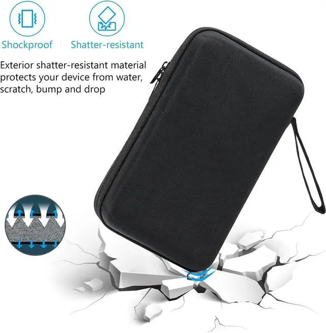 Alt view image 5 of 6 - Large Hard Travel Electronic Organizer Case for MacBook Power Adapter Chargers Cables Tech Organizer Hard Drive USB Flash Disk SD Card Portable Electronics Accessories Bag -Black