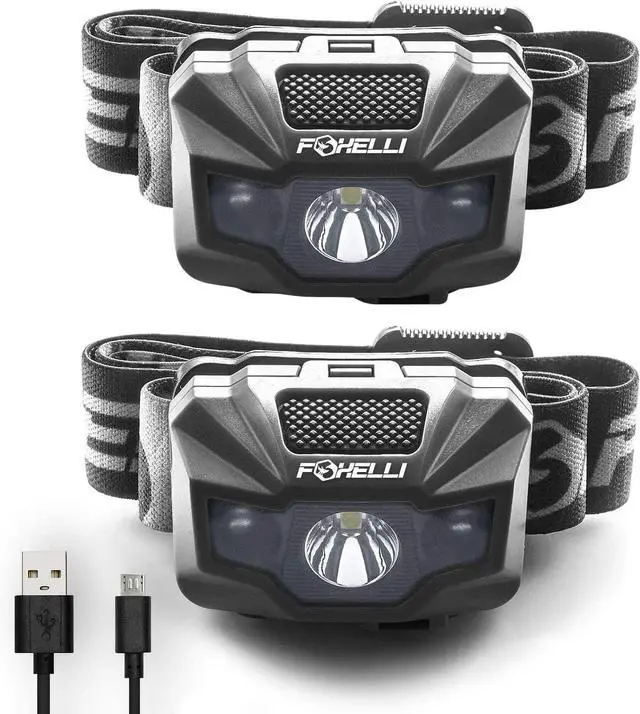 Main image of Rechargeable LED Headlamp  Ultralight Waterproof and USB Rechargeable Headlamp with Red Light for Running Camping Hiking & Outdoors