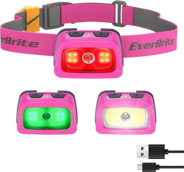 Main image of EverBrite Rechargeable Headlamp, 350 Lumens Headlamp with Red Light and Memory Function, 7 Modes Running Headlamp, Bright Headlamps for Camping, Fishing, Hunting, Night Vision