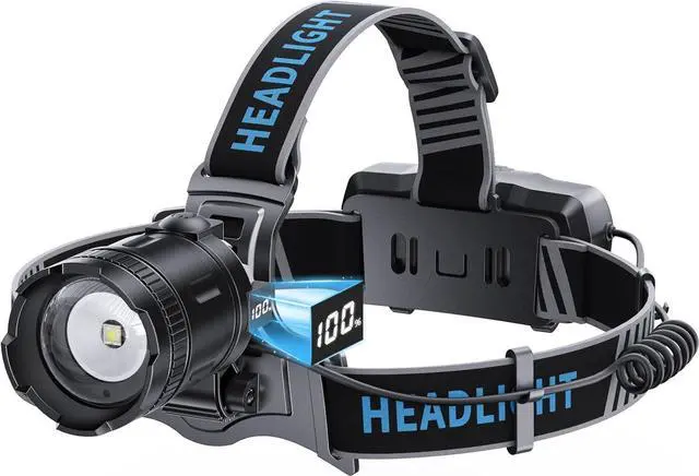 Main image of LED Headlamp Rechargeable 9900 Lumens Super Bright Head Lamp with Motion Sensor 5 Modes & 120°Adjustable & IPX7 Waterproof USB Rechargeable Head Light for Hiking Camping Running