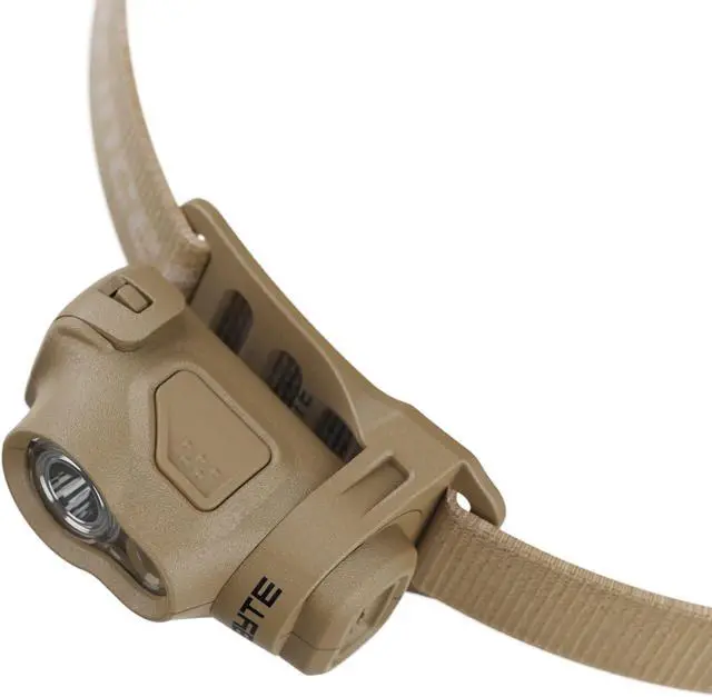 Alt view image 3 of 4 - Byte Multi-Mode Multi-Beam IPX4 Water Resistant LED Tactical Headlamp with 200 Lumens Essential Outdoor Accessory for Hiking Backpacking Camping Running and Safety Preparedness Tan
