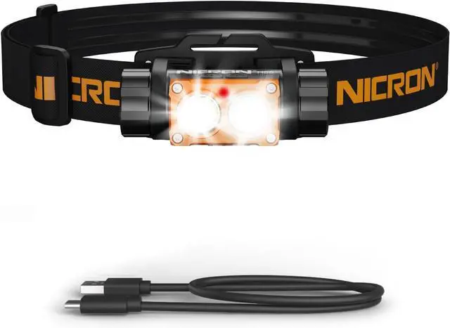 Main image of Headlamp Rechargeable High Bright 1500 lumens 180° Rotating Aluminum LED Head Lamp with 3 Light Sources 10 Modes Waterproof Head Flashlight H25 for Camping Hunting Running Fishing Biking