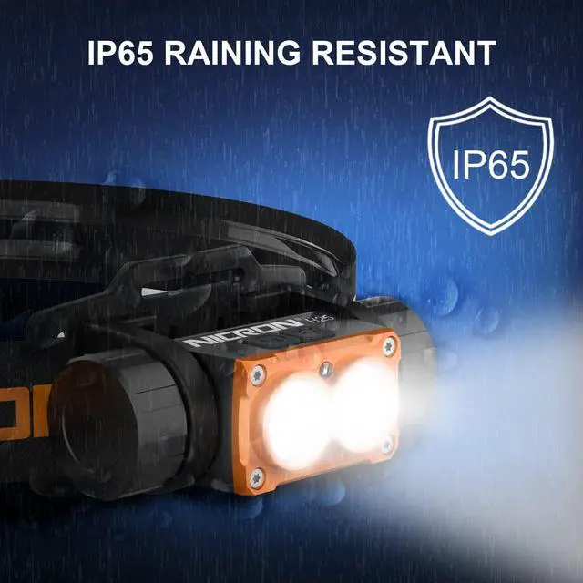 Alt view image 3 of 7 - Headlamp Rechargeable High Bright 1500 lumens 180° Rotating Aluminum LED Head Lamp with 3 Light Sources 10 Modes Waterproof Head Flashlight H25 for Camping Hunting Running Fishing Biking
