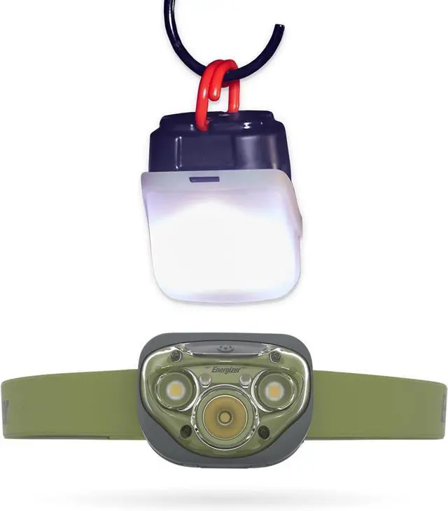 Main image of Energizer Vision HD+ LED Headlamp and Lantern Case, Water Resistant Bright Headlamp with Hanging Lantern Case, Outdoors and Camping Light, Batteries Included