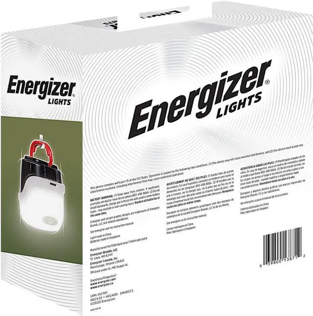 Alt view image 7 of 7 - Energizer Vision HD+ LED Headlamp and Lantern Case, Water Resistant Bright Headlamp with Hanging Lantern Case, Outdoors and Camping Light, Batteries Included