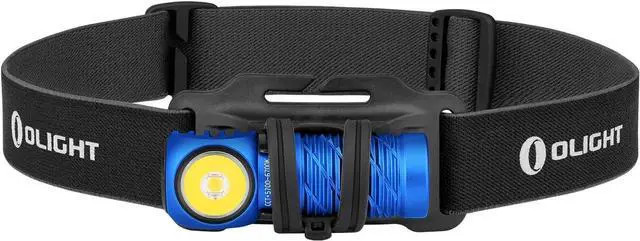 Main image of Perun 2 Mini LED Headlamp 1100 Lumens Rechargeable Right Angle Flashlight with Headband EDC Handheld Flashlight for Camping Running Outdoor Power Outage (Blue Cool White: 5700~6700K)