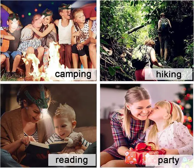 Alt view image 7 of 7 - Dinosaur Kids Headlamp T-Rex Dinosaur Led Headlamp Flashlight Dinosaur Toy Headlamp Flashlight with 4 Lighting Mode for Boys Girls Camping Hiking Reading and Party (Green)