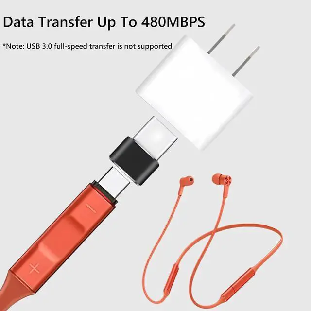 Alt view image 3 of 7 - USB to USB C Adapter USB C Female To USB Male Super Fast Charging and OTG Adapter Converter Compatible with iPhone 15 14 13 12 11 Pro Max Plus iPad Pro Air 5 Mini 6  Galaxy S24/S23/S22 (4 Pack)