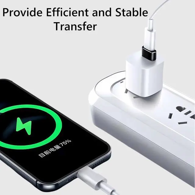 Alt view image 5 of 7 - USB to USB C Adapter USB C Female To USB Male Super Fast Charging and OTG Adapter Converter Compatible with iPhone 15 14 13 12 11 Pro Max Plus iPad Pro Air 5 Mini 6  Galaxy S24/S23/S22 (4 Pack)