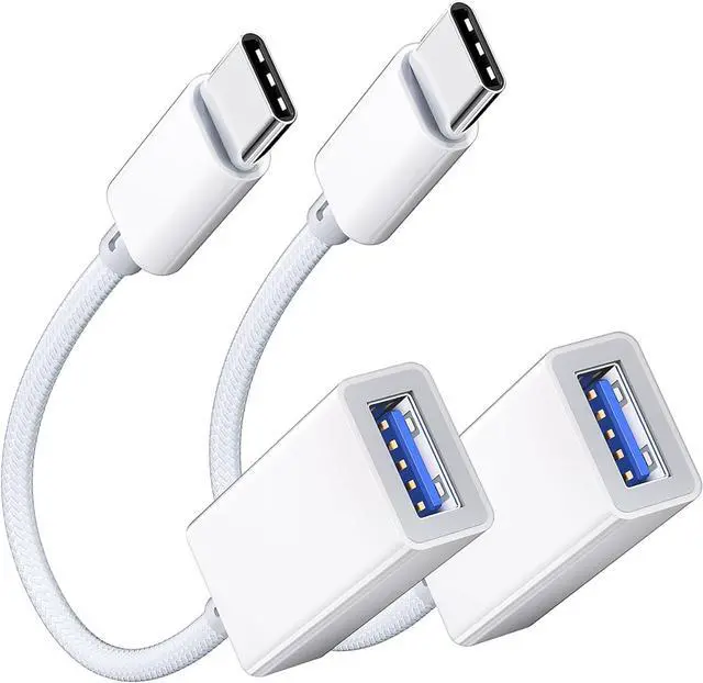Main image of USB C to USB 3.0 Adapter 2 Pack USB C Male to USB Female OTG Cable Thunderbolt3 to USB Adapter Compatible with MacBook Pro/Air iPhone 16 Pro Max/16 Plus/16/15 Galaxy S24/S23/S22/S21