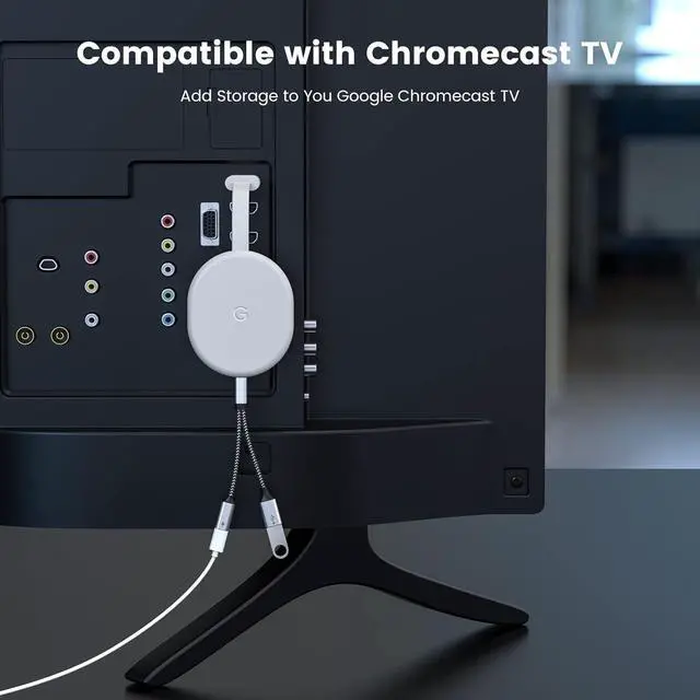 Alt view image 3 of 6 - USB C OTG with Charging USB c OTG adapter Type C OTG Splitter with 60W PD Fast Charge Compatible for steam deck Galaxy S24 Switch Google Chromecast with Google TV Onn Pi-KVM 3D Printer Octa4a Pixel4