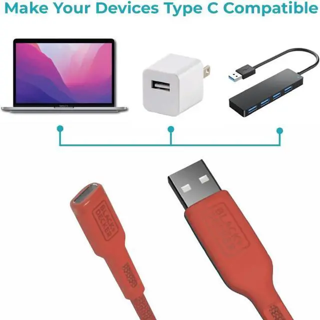 Alt view image 7 of 7 - USB C to USB Adapter [2 Pack] Type C Female to USB Male OTG Cable USB to USB C Adapter  Compatible with MacBook Pro/Air iPhone 16/15 Series  Galaxy S24/S23/S22