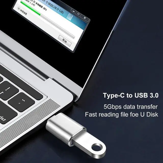 Alt view image 5 of 7 - USB C Adapter USB C to USB 3.0 Adapter (2 Pack) Converter Type C Male to USB A Female OTG Plug Connector for Mac Book iPad iPhone  Phone.