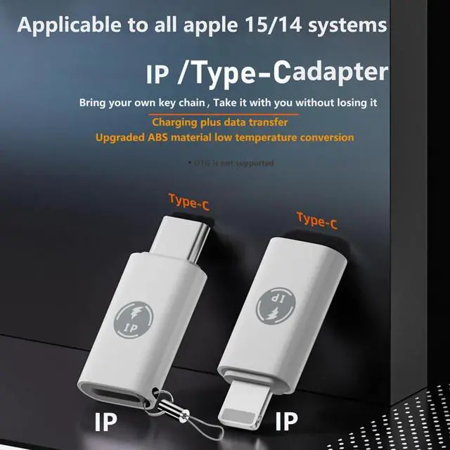 Alt view image 2 of 7 - (6Pack Adapter for iPhone Female to Type C Male USB C to USB 3.0 OTG Adapter 2 Type C Female to iPhone Male Compatible with iPhone 15 14 13 12Pro Max Plus  Galaxy Laptop PC