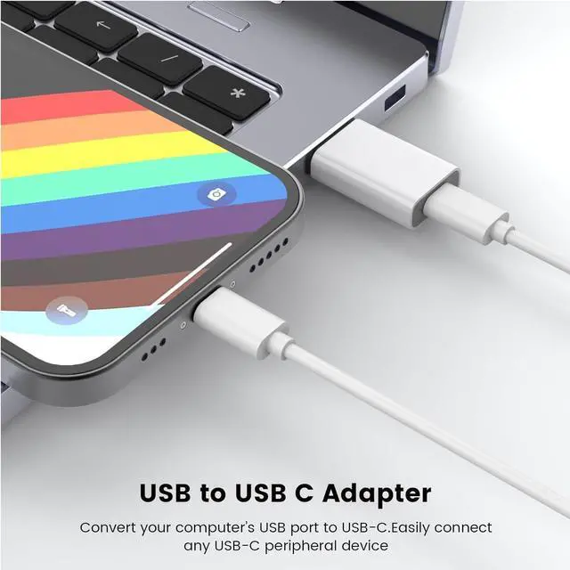 Alt view image 7 of 7 - (6Pack Adapter for iPhone Female to Type C Male USB C to USB 3.0 OTG Adapter 2 Type C Female to iPhone Male Compatible with iPhone 15 14 13 12Pro Max Plus  Galaxy Laptop PC