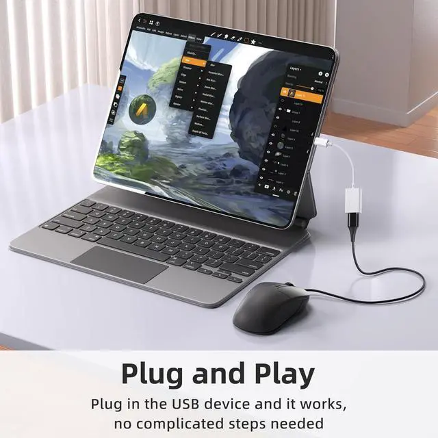 Alt view image 4 of 7 - USB C to USB 3.0 Adapter [2 Pack] USB C Male to USB Female OTG Cable Thunderbolt3 to USB Adapter Compatible with MacBook Pro/Air iPhone 16 Pro Max/16 Plus/16/15 Galaxy S24/S23/S22/S21