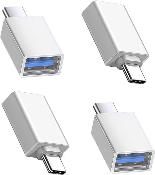 Main image of 4 Pack USBc Male to USBa Female Adapter OTG Converter with 5/10 Gbps High Speed Data Transfer USB to USBC Adapter Compatible with  iWatch iPhone 16/15 MacBook  etc.