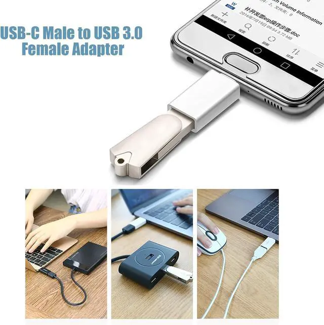 Alt view image 4 of 4 - 4 Pack USBc Male to USBa Female Adapter OTG Converter with 5/10 Gbps High Speed Data Transfer USB to USBC Adapter Compatible with  iWatch iPhone 16/15 MacBook  etc.