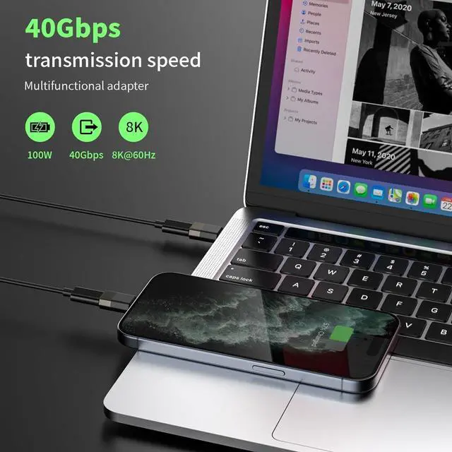 Alt view image 3 of 7 - 2 Pack USBC to USB C Adapters Zinc Alloy Adapters USBC Female to USB-C Male OTG Adapter Compatible with  Galaxy/LG//Type-C Phones/Tablets and More Devices.