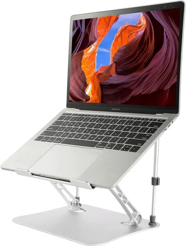 Main image of Suitable for a variety of sizes of laptop stands aluminum alloy desktop height brackets standing office folding brackets multi-angle adjustment non-slip for typing heat dissipation bracket