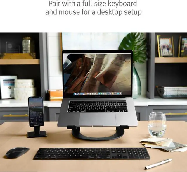 Alt view image 7 of 7 - Twelve South Curve for MacBooks and Laptops | Ergonomic desktop cooling stand for home or office (matte black)