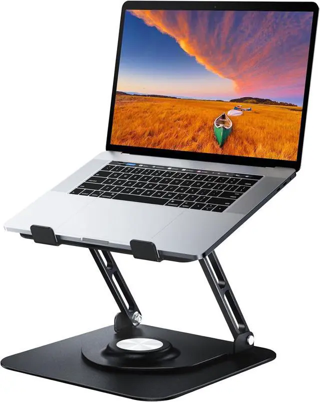 Main image of Laptop Stand for Desk Adjustable Computer Stand with 360° Rotating Base Ergonomic Laptop Riser for Collaborative Work Foldable & Portable Laptop Stand fits for All 10-16 Laptops