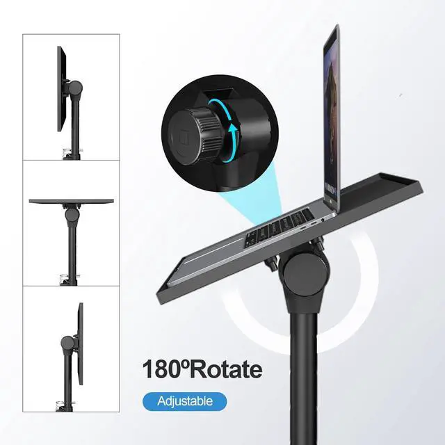 Alt view image 4 of 7 - Projector Stand - Adjustable Height 22 to 63 Inches, Tripod for Laptop & Projector, Outdoor Movies