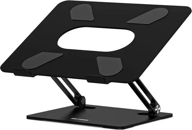 Main image of BoYata Laptop Stand, Laptop Holder, Multi-Angle Stand with Heat-Vent, Adjustable Notebook Stand for Laptop up to 17 inches, Compatible for MacBook Pro/Air, Surface Laptop, and so on (Black)