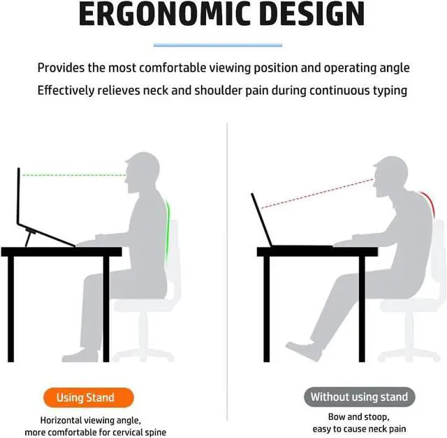 Alt view image 5 of 7 - 2PCS Zinc Alloy Mini Foldable Laptop Stand Portable Computer Keyboard Riser with 2 Adjustable Angles Self-Adhesive Invisible Notebook Stand and Keyboard Lift for Desk (Black)