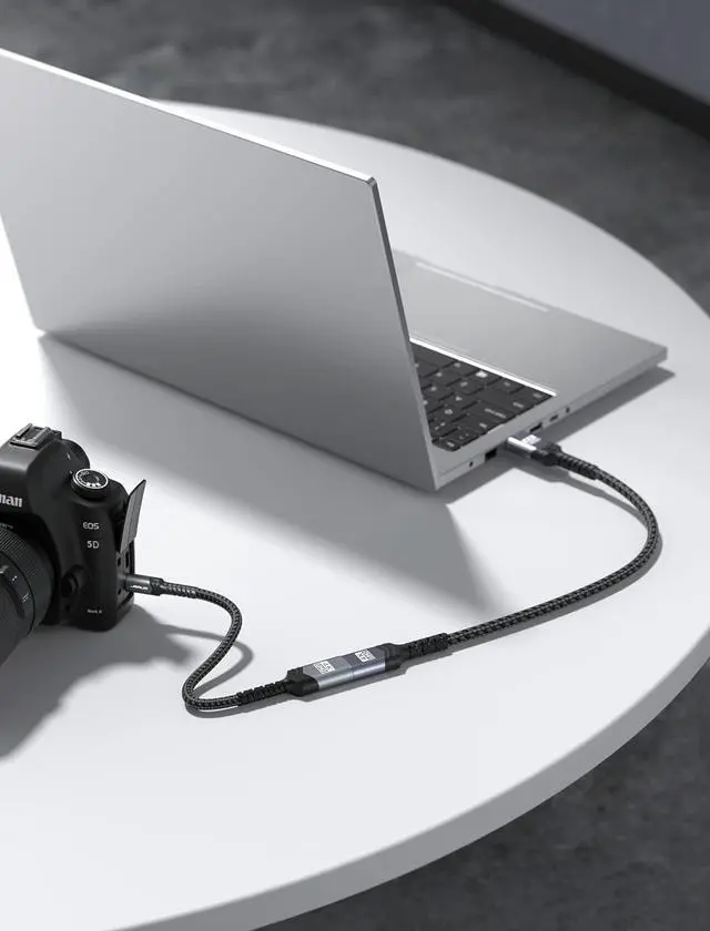 Alt view image 6 of 7 - Micro HDMI to HDMI Adapter 4K@60Hz HDR 3D Dolby 18Gbps Compatible with Raspberry Pi 5/Pi 4/Go Pro Hero/Nikon/Canon/ and Other Camera-Gray