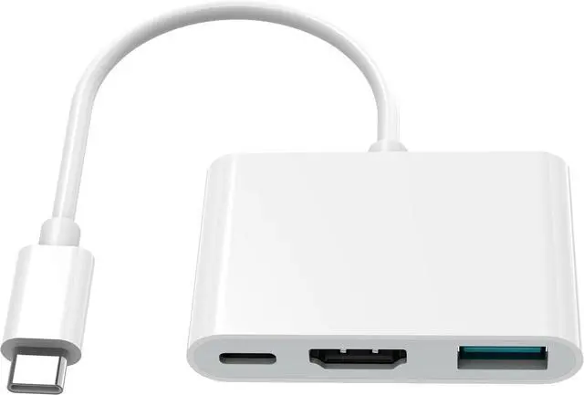 Main image of USB C to HDMI Adapter for iPhone 15/16 to TV USB-C Digital AV Multiport Adapter PD 100W 4K 60Hz &USB3.1 Type C to HDMI Adapter Compatible with Iphone15/16 MacBook Pro Ipad Pro