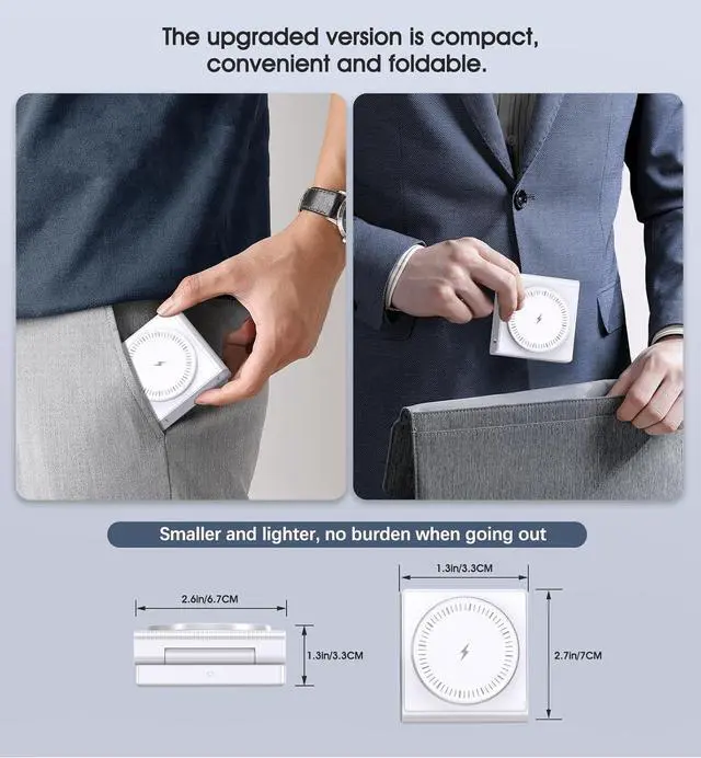 Alt view image 3 of 7 - 3 in 1 Wireless Charging Station for  Multple Devices - Foldable Magnetic Wireless Charger Dock -Travel 18W Charging Pad for iPhone 17 16 15 14 13 12 Pro/Pro Max/Plus/Watch & Airpods All Series