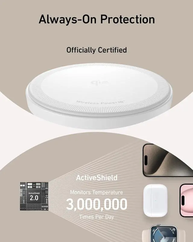 Alt view image 6 of 7 - MagSafe-Compatible iPhone 16 Wireless Charging Stand MagGo 3 in 1 Wireless Charging Station Qi2 Certified 15W Wireless Charger Desk Accessory for iPhone 16/15/14/13/12  Watch AirPods