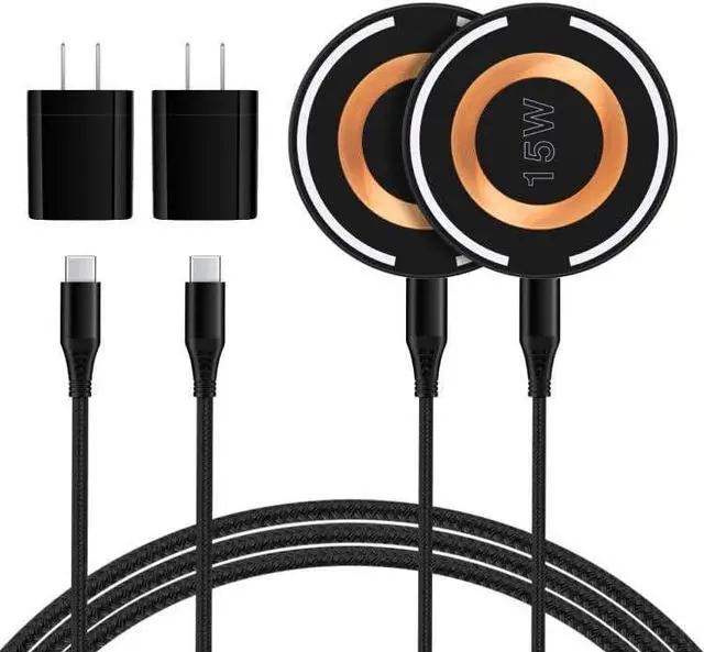 Main image of S24 Ultra Magnetic Charger 15W Fast MagSafe Wireless Charging Pad Charger Stand with USB C Charger Block for  Galaxy Z Flip6 Fold6 S24 S23FE S22 Plus iPhone 16 15 Pro Max Pixel 9Pro 8 7